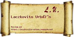 Laczkovits Urbán névjegykártya